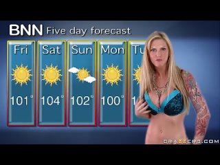 the weather whore (brooke brand) big tits at work huge tits big ass milf